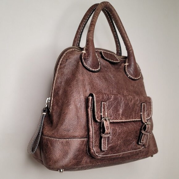 CHLOE Brown Leather Edith Bowler Satchel Bag - Picture 3 of 14